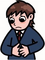 胃もたれのイラスト