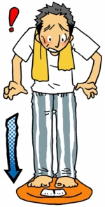 食欲不振（体重減少）のイラスト