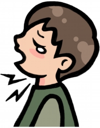 咽頭痛のイラスト