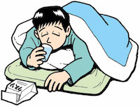 服薬のイラスト